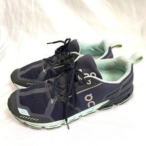 On CloudFlyer Womens Shoes Athletic Running Trail Sneakers black/Gray/Jade